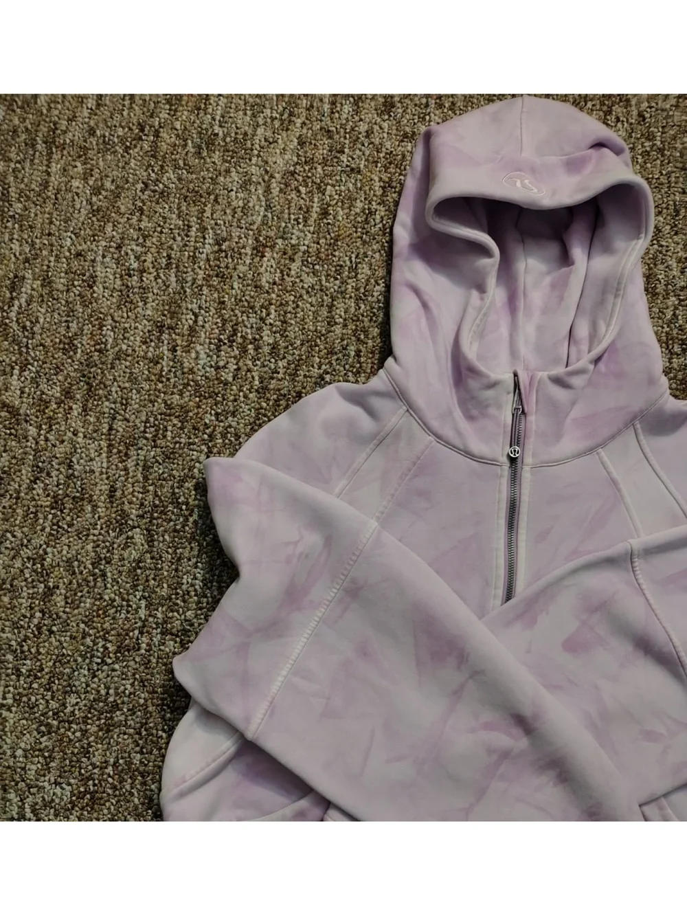 Lululemon Scuba Oversized Half-Zip Hoodie Mineral Dye Purple Cosmos M/L New